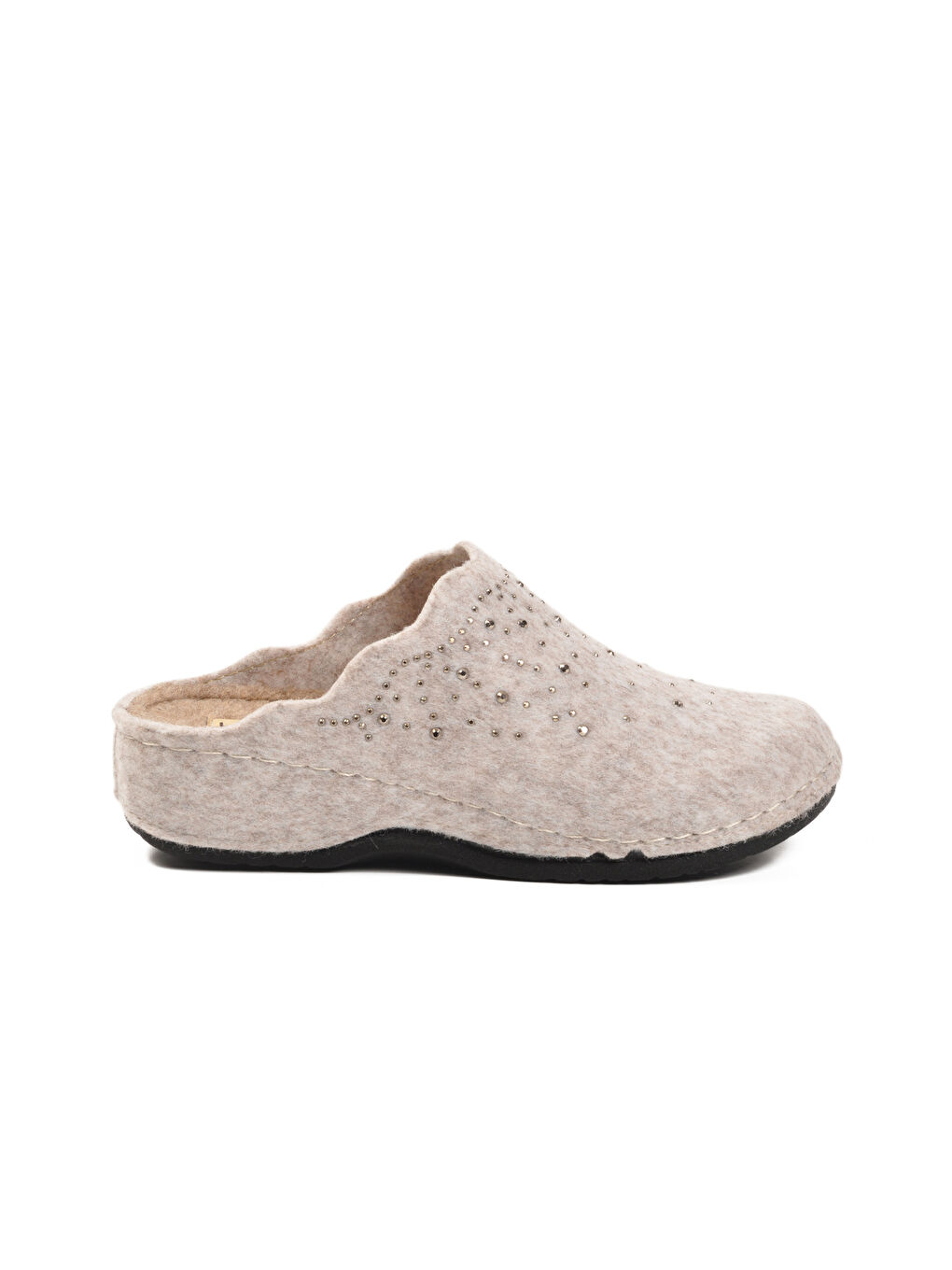 Bej Anatomik Keçe Kadın Ev Terlik K-10909 Z