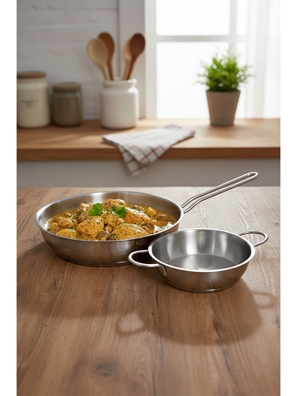 Gri Macro 2 Parça Çelik Tava Seti-6