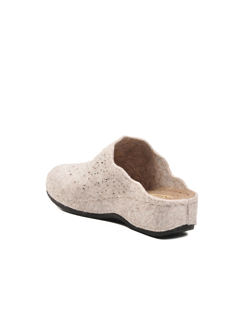 Bej Anatomik Keçe Kadın Ev Terlik K-10909 Z-3