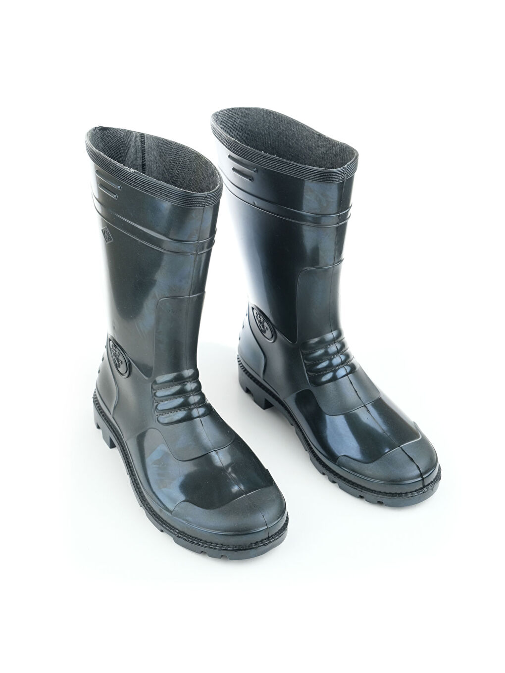 Siyah Erkek Kısa PVC Su Geçirmez İçi İnce Astarlı İş Çizme-2