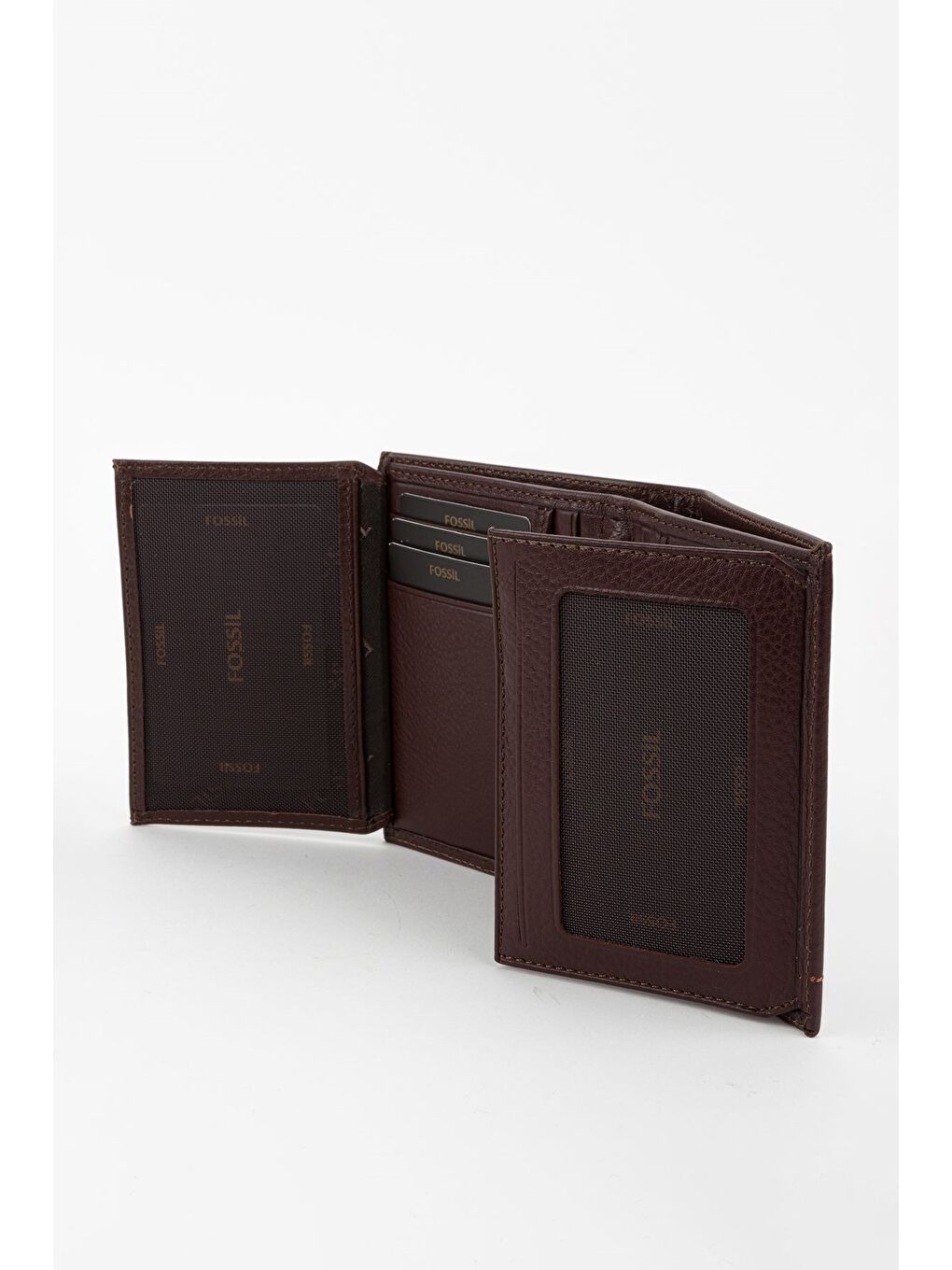 Kahverengi Kutulu Hakiki Deri Dikey Dikişli Siyah El Portföyü Kartlık Cüzdan-3