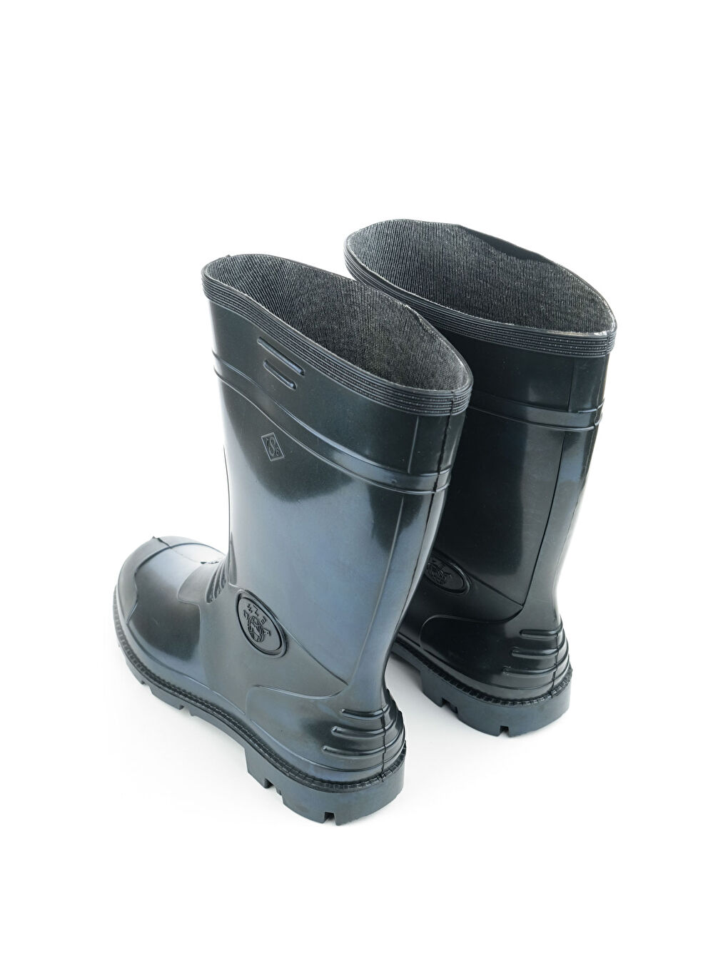 Siyah Erkek Kısa PVC Su Geçirmez İçi İnce Astarlı İş Çizme-3