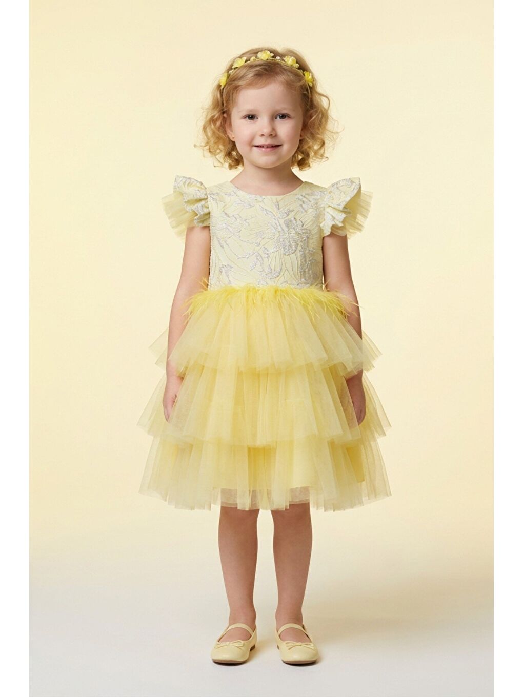 Sarı Kız Çocuk Abiye