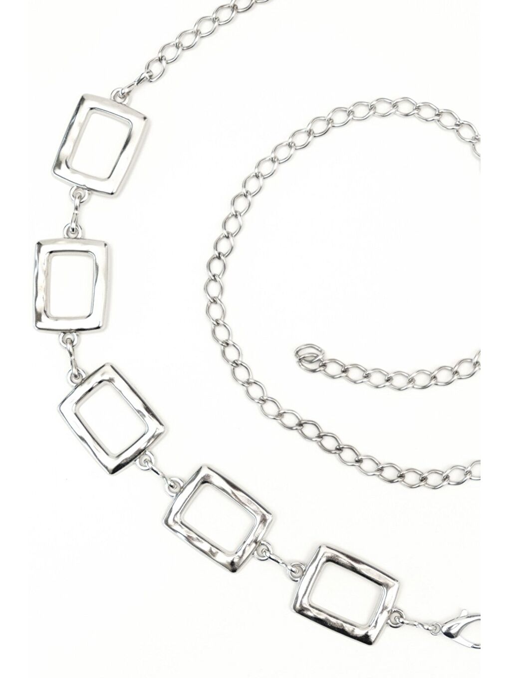 Gri Kare Zincirli Metal Kemer-1