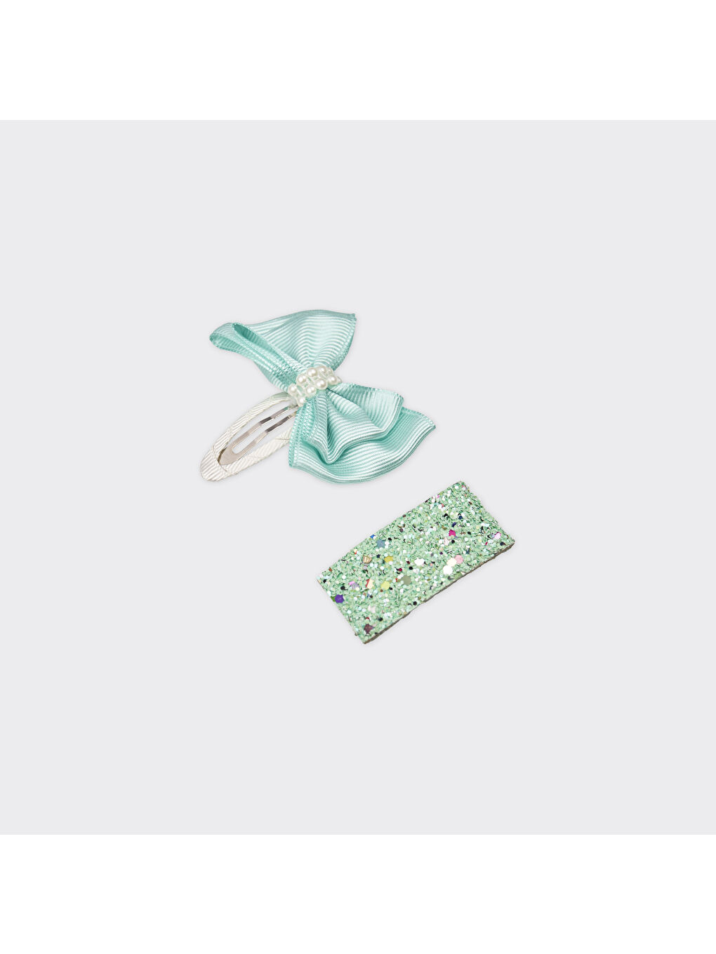 Kız Çocuk Mavi 2'li Toka Set-1