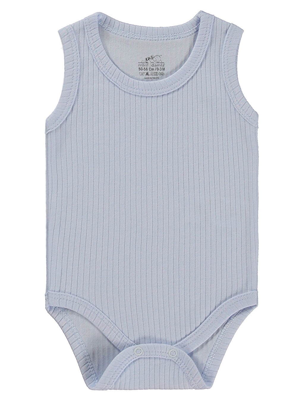 Askılı Basic 3'lü Set 1-18 Ay Çıtçıtlı Badi - Mavi-3