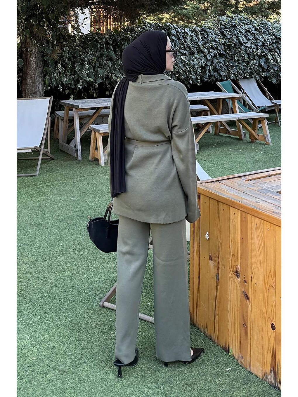 Üçlü Triko Takım Haki-3