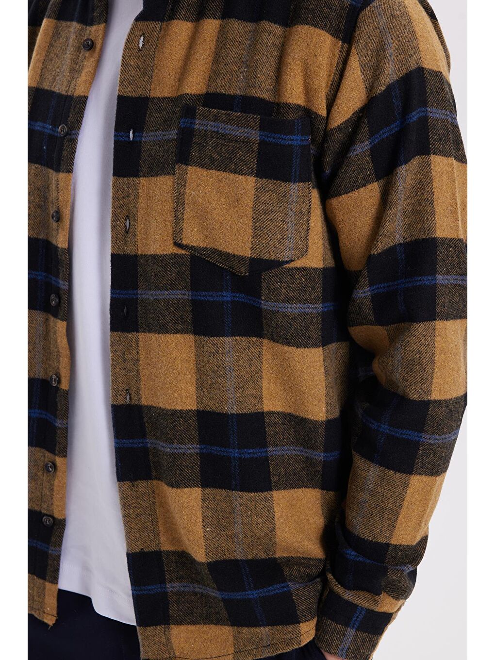 Karışık Erkek Regular Fit Rahat Kesim Kışlık Kareli Oduncu Gömlek-2