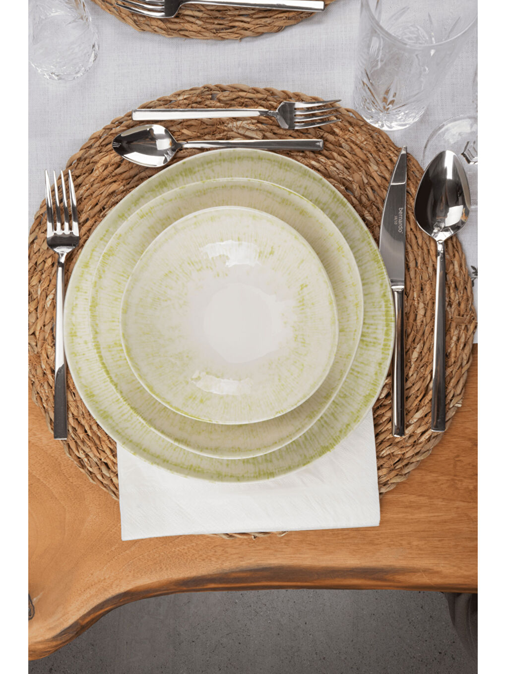 Mando 12 Parça Yemek Takımı Yeşil-4