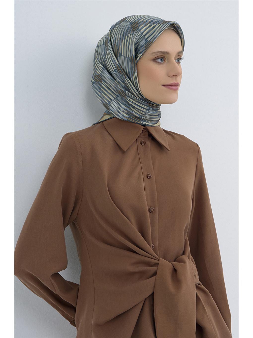 Karışık Saf İpek Sura Eşarp 9533D 84