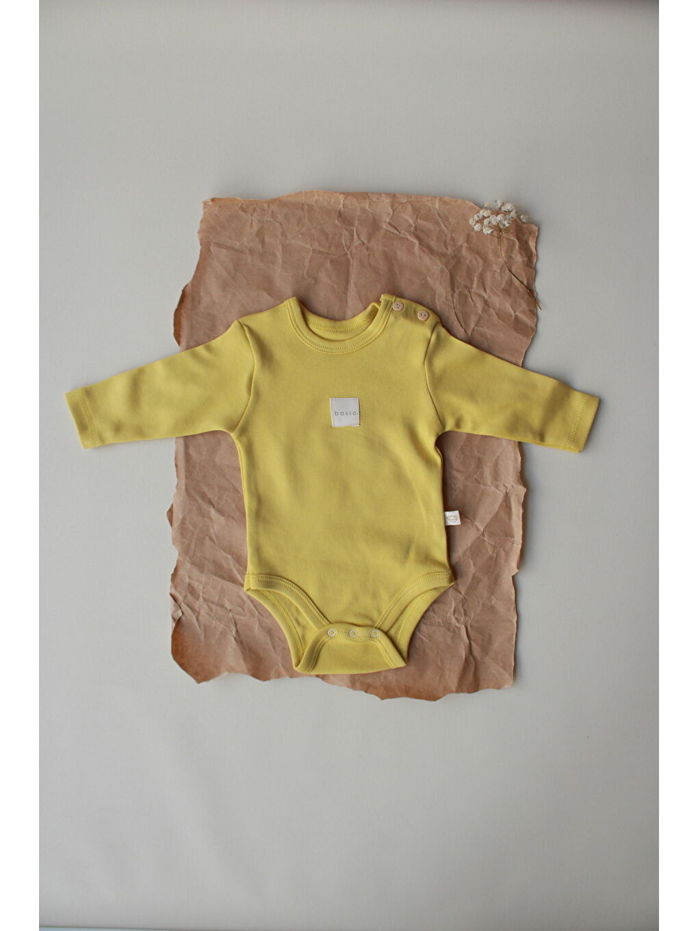 Yeşil Basic Etiketli Uzun Kollu Body-1