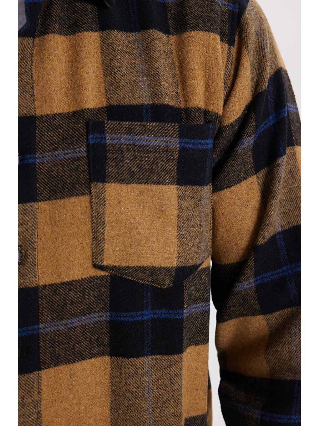 Karışık Erkek Regular Fit Rahat Kesim Kışlık Kareli Oduncu Gömlek-6