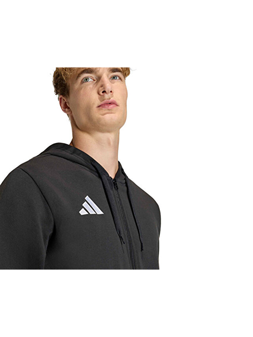 Ent26 Fz Hood Erkek Futbol Kamp Fermuarlı Sweatshirt Kf5945 Siyah-2