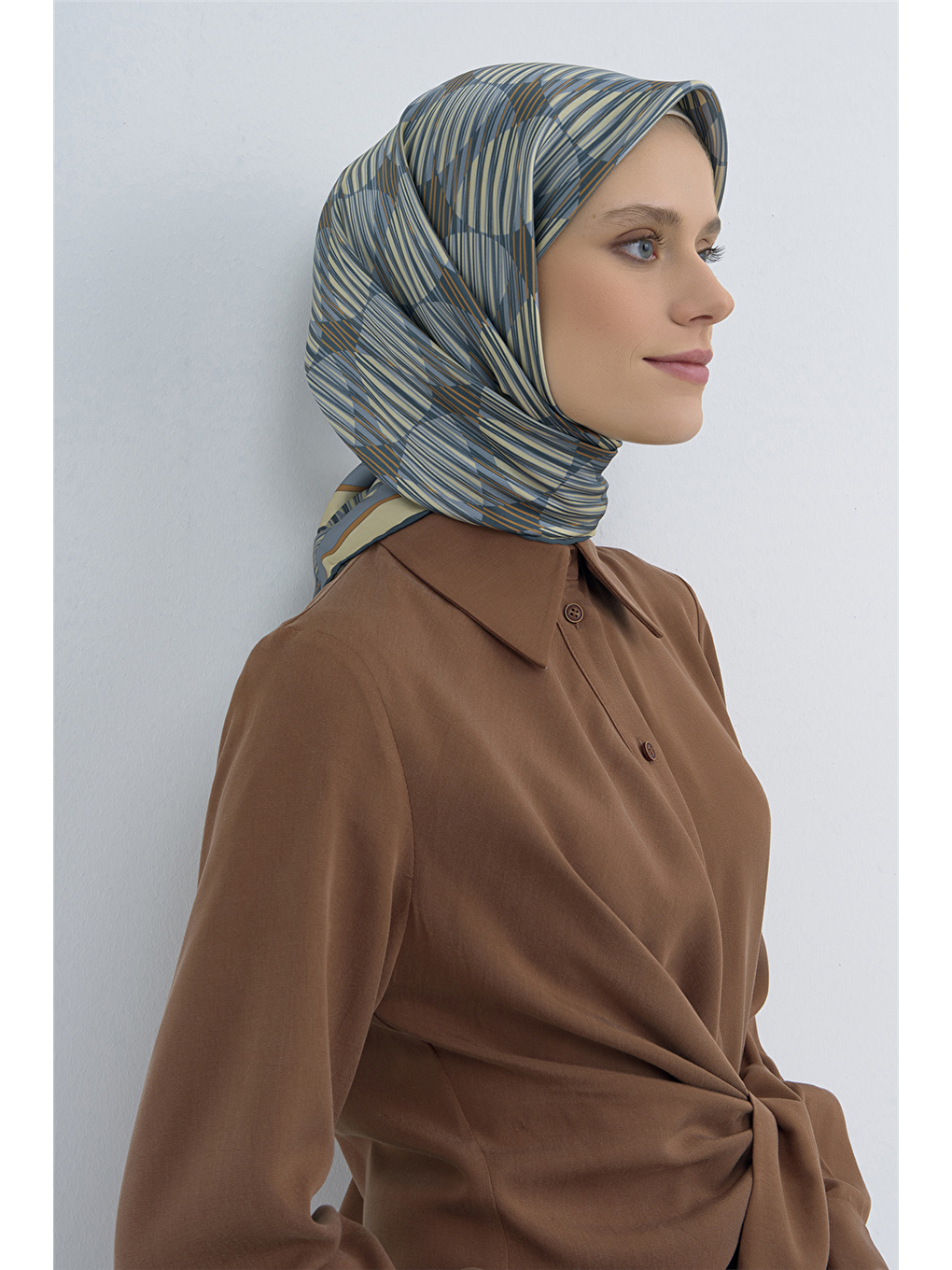 Karışık Saf İpek Sura Eşarp 9533D 84-1