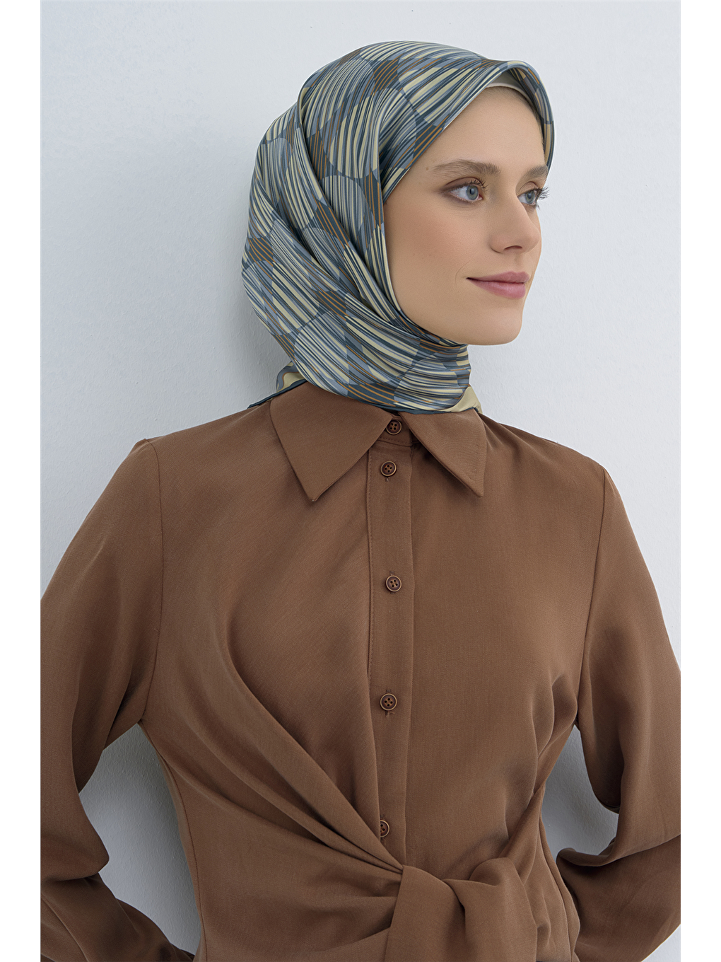 Karışık Saf İpek Sura Eşarp 9533D 84-2