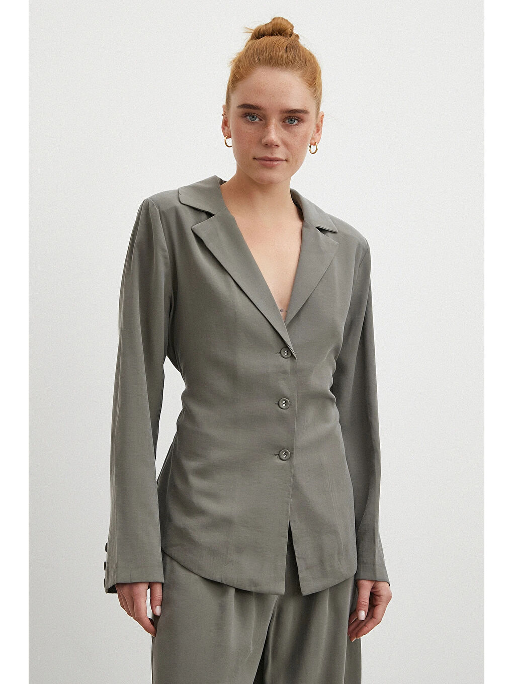 Gömlek Pantolon Modal Takım Haki-1