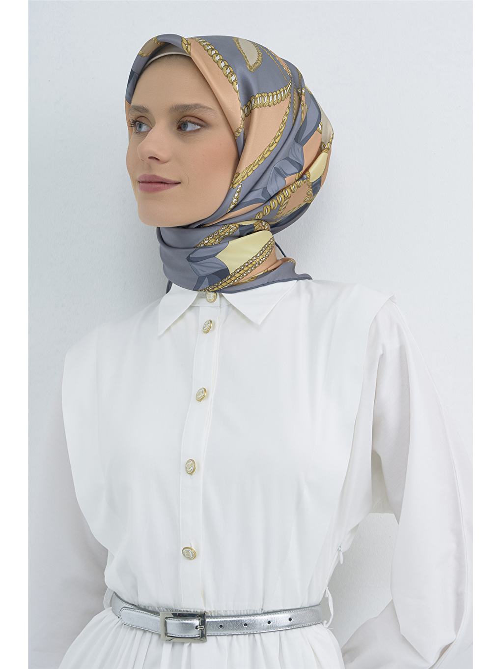 Karışık Saf İpek Sura Eşarp 9531D 81-2