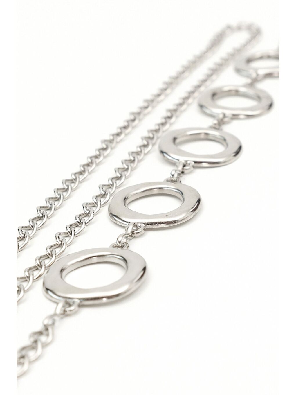 Gri Halkalı Zincir Metal Kemer-1