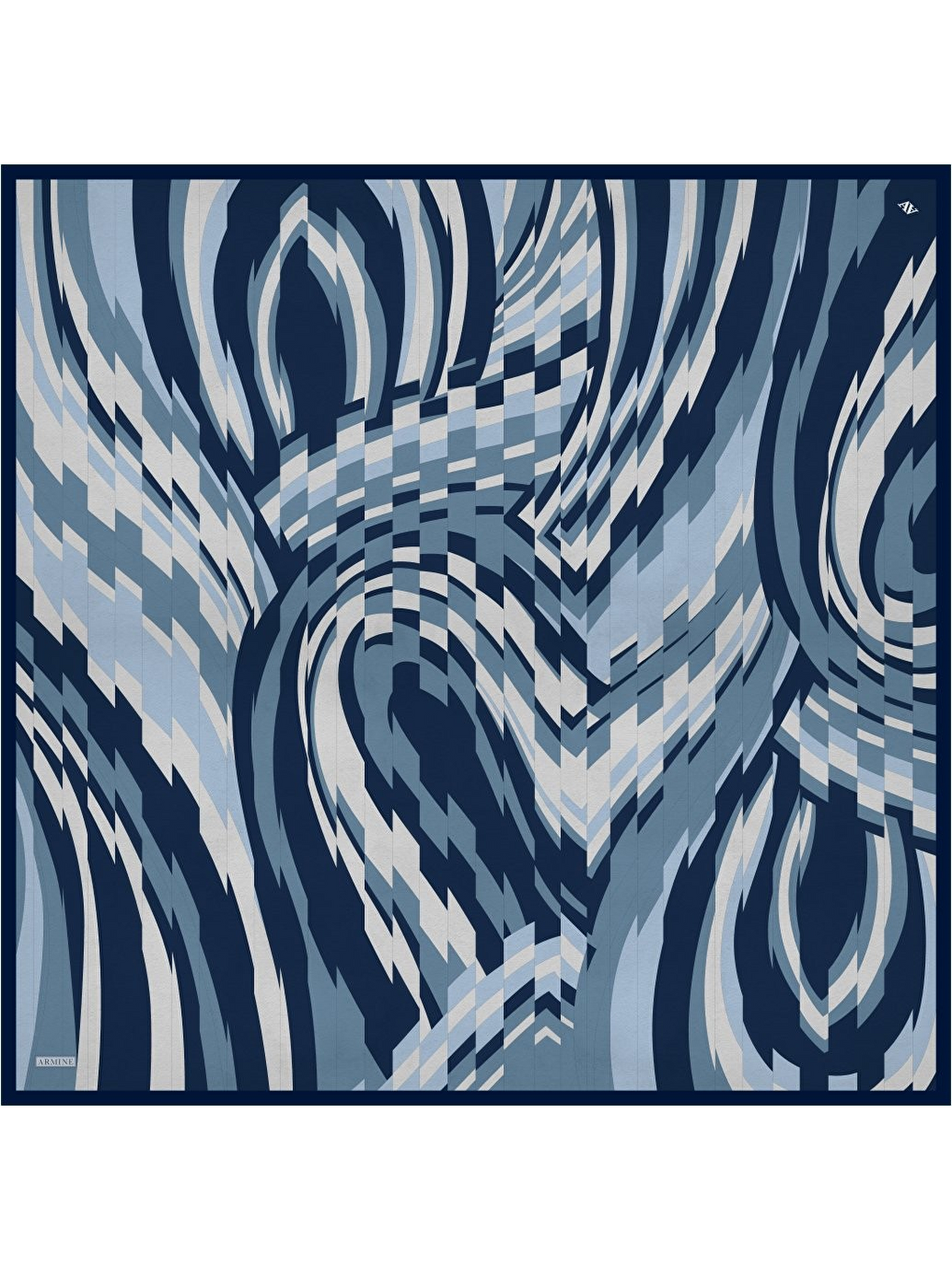 İndigo Saf İpek Twill Eşarp 9507D 83-3