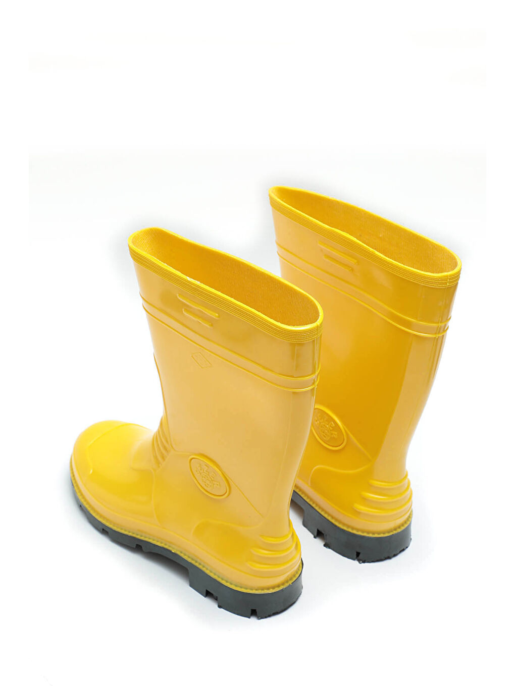 Sarı Erkek Kısa PVC Su Geçirmez İçi İnce Astarlı İş Çizme-3