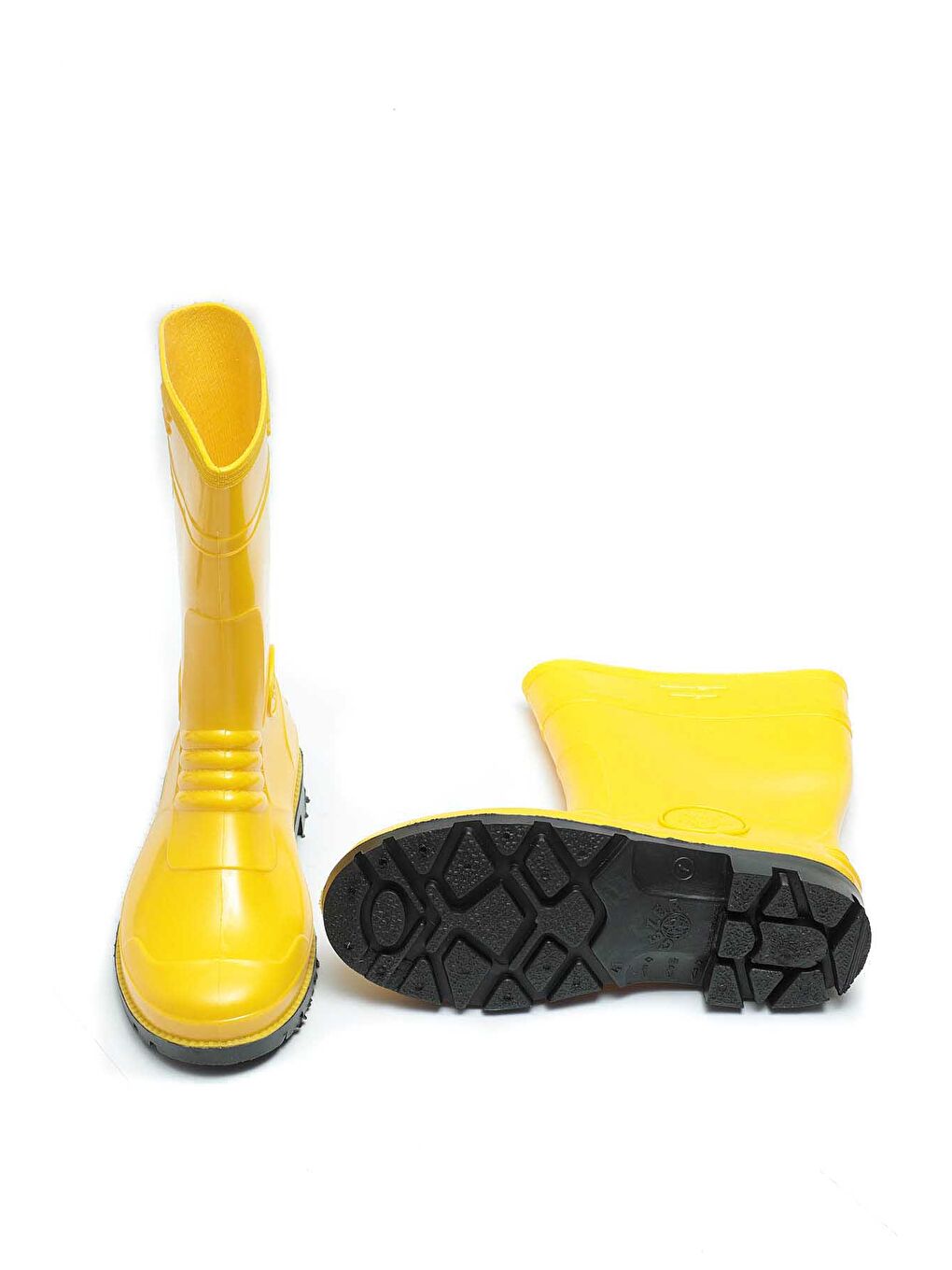 Sarı Erkek Kısa PVC Su Geçirmez İçi İnce Astarlı İş Çizme-4