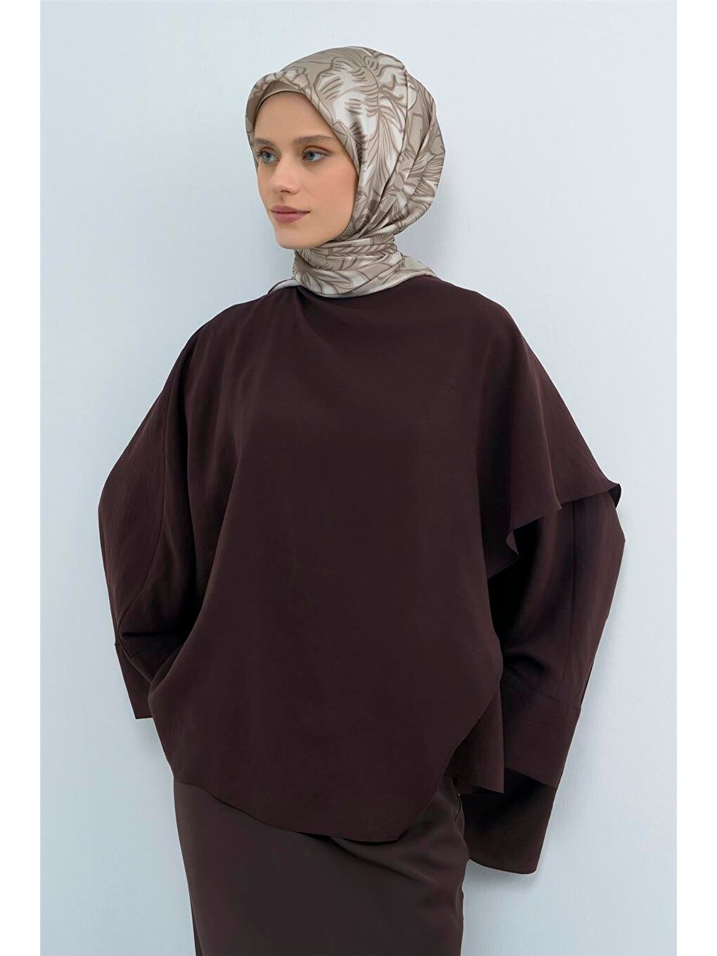 Bej Saf İpek Sura Eşarp 9539D 85-1