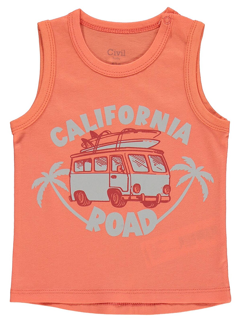 Mercan Baby California Road Baskılı 6-18 Ay Takım - Kırmızı-2