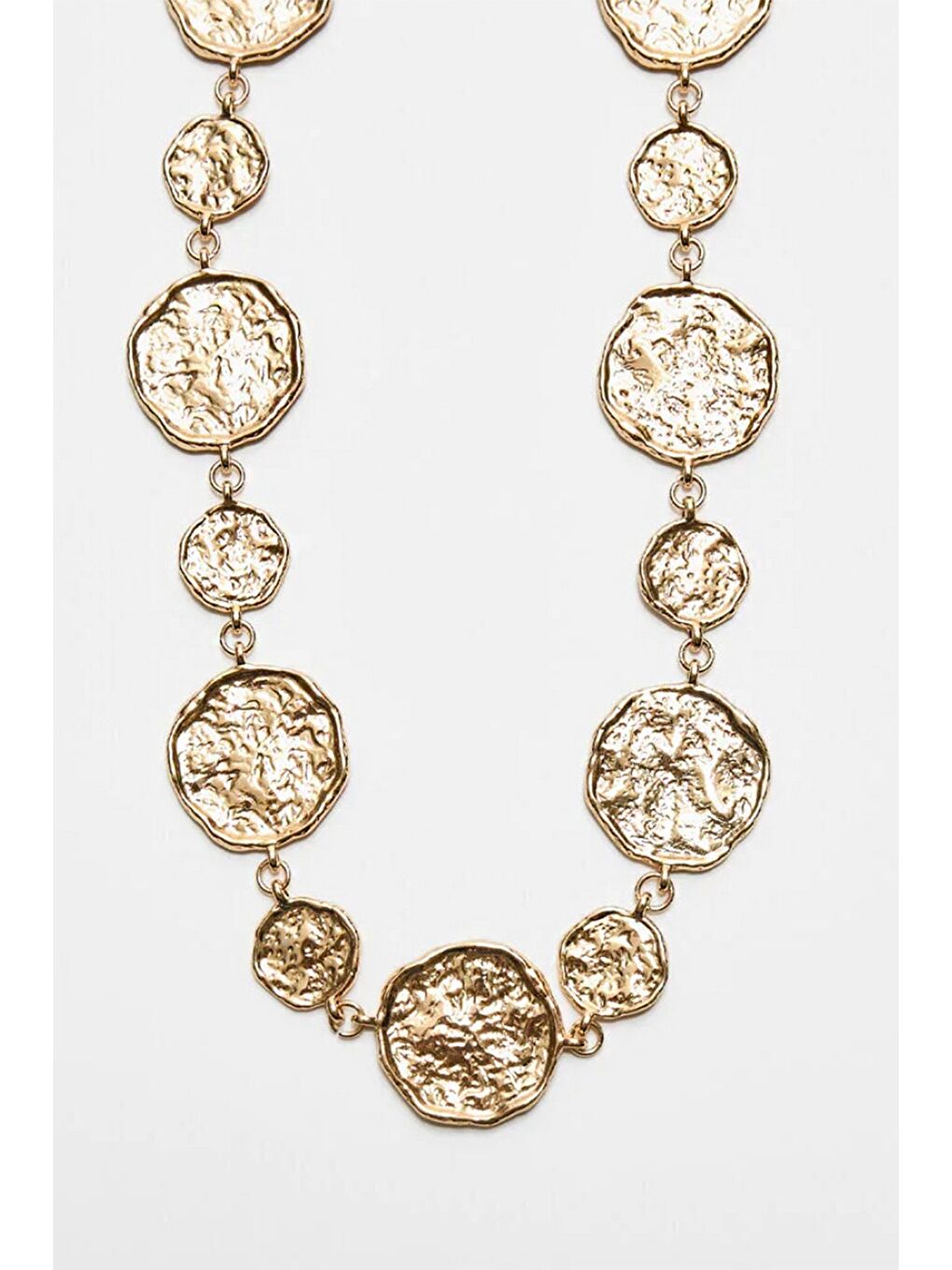 Sarı Yuvarlak Plaka Detaylı Zincir Kemer-3