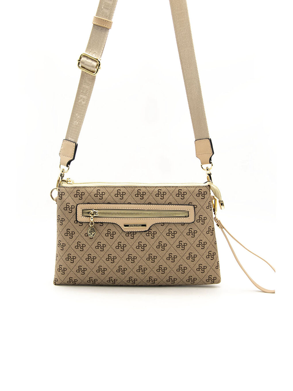 Bej Kadın Çapraz Çanta 1129-44523 ÇAPRAZ BAYAN ÇANTASI M178 KOYU BEJ-MAT TEN-1