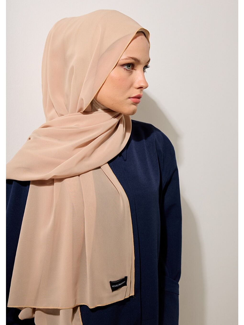 Tesettür Şal - Şifon - Bej