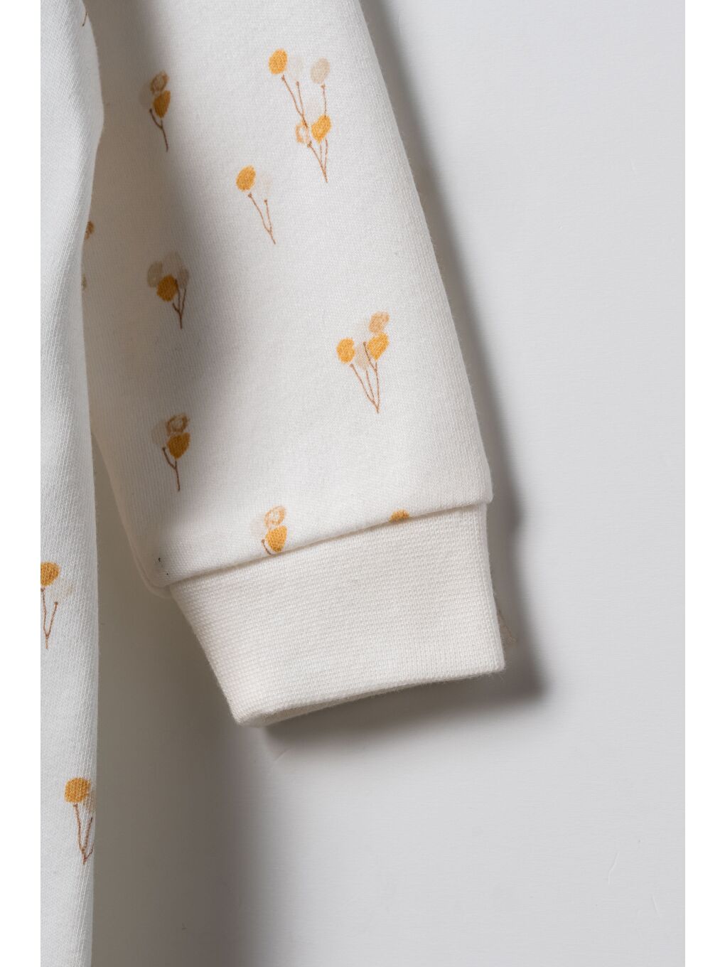 Karışık Unisex Bebek Pamuklu Ekru Uzun Kollu Tulum - Balon Desenli-2