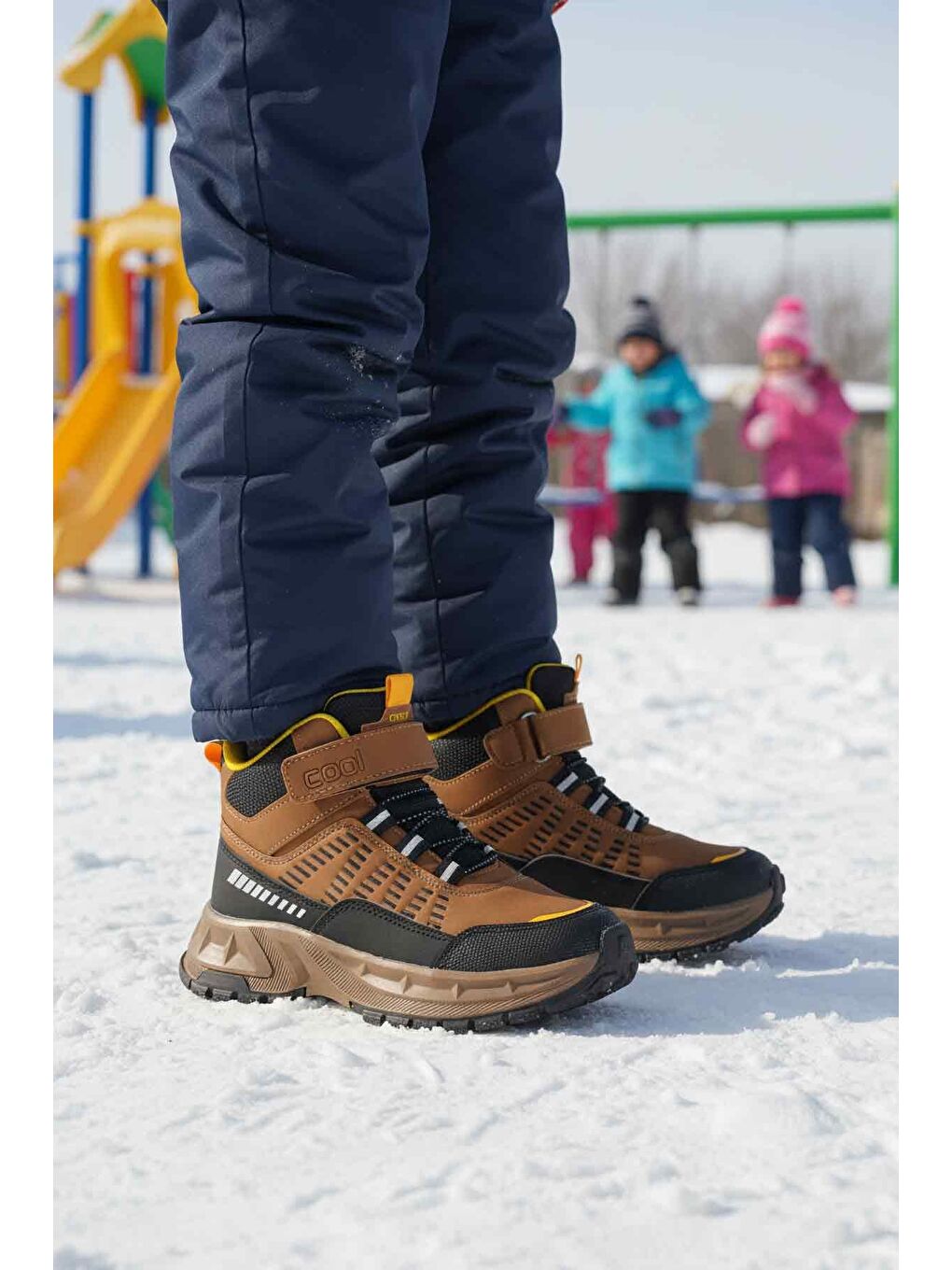 Kahverengi Taba Cırtlı Kaymaz Taban Erkek Çocuk Outdoor Bot Tiger F-2