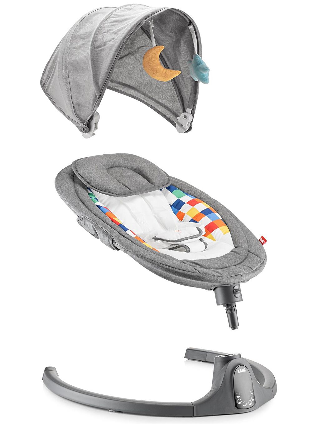 KZ Flamingo Plus Elektrikli Ana Kucağı - Gri Standart