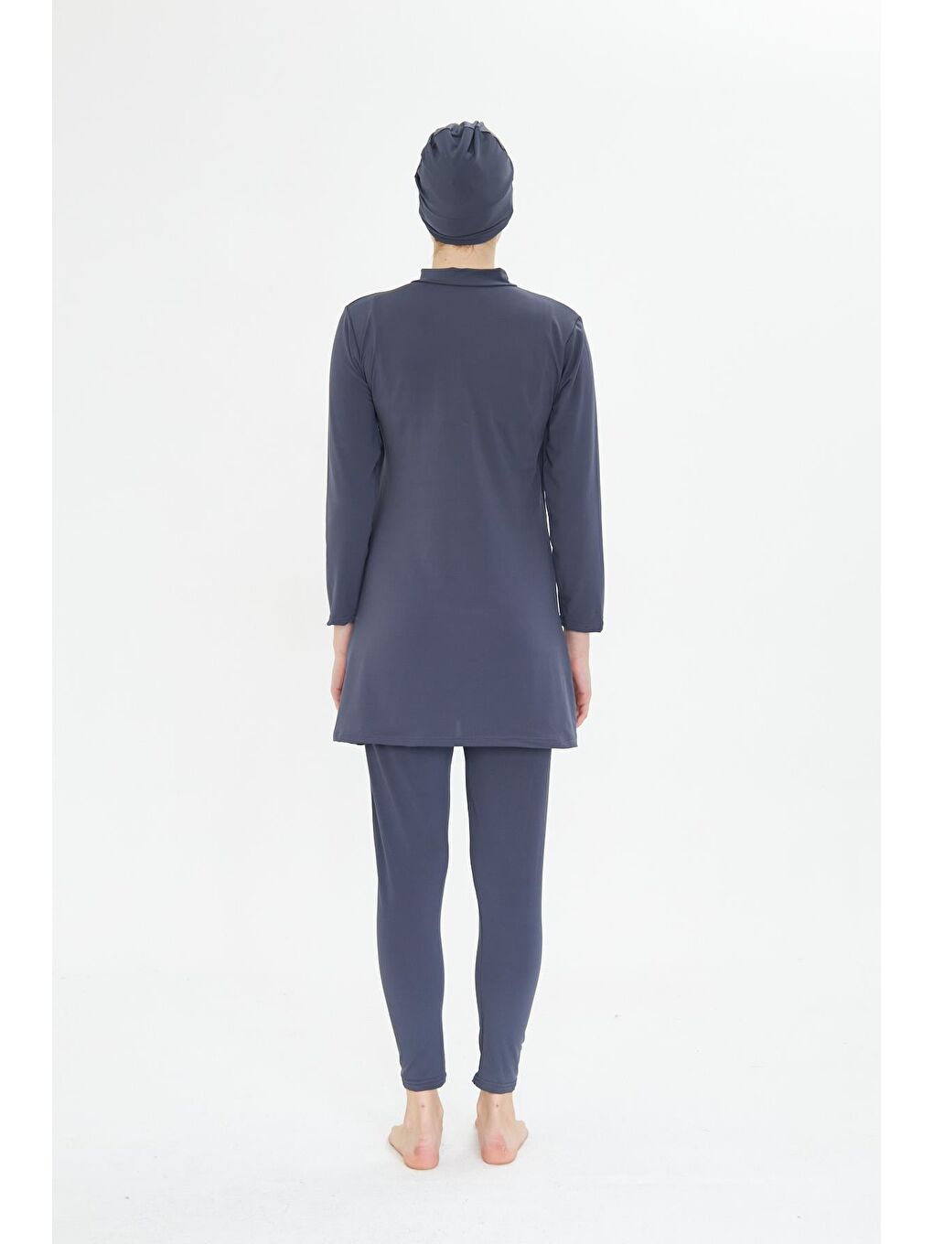 Tam Kapalı Elastanlı Tesettür Mayo Antrasit 34845-A-4