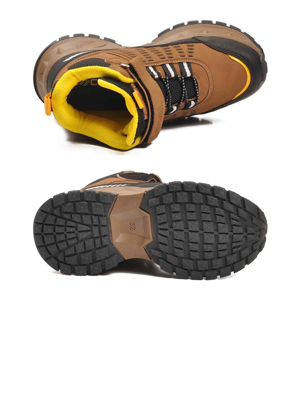 Kahverengi Taba Cırtlı Kaymaz Taban Erkek Çocuk Outdoor Bot Tiger F-4