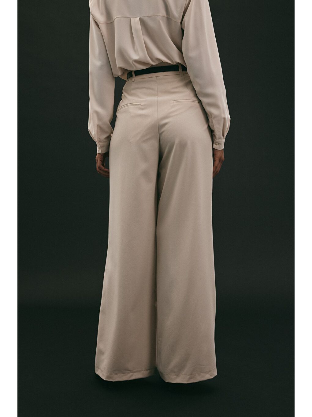 Bej Lena Palazzo Pantolon - Taş-5