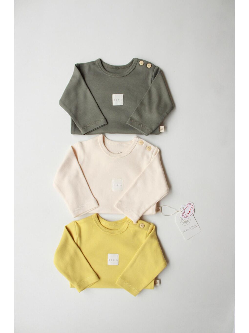 Karışık 3lü Basic Uzun Kollu Çıt Çıtlı Body Zıbın Model 8-4