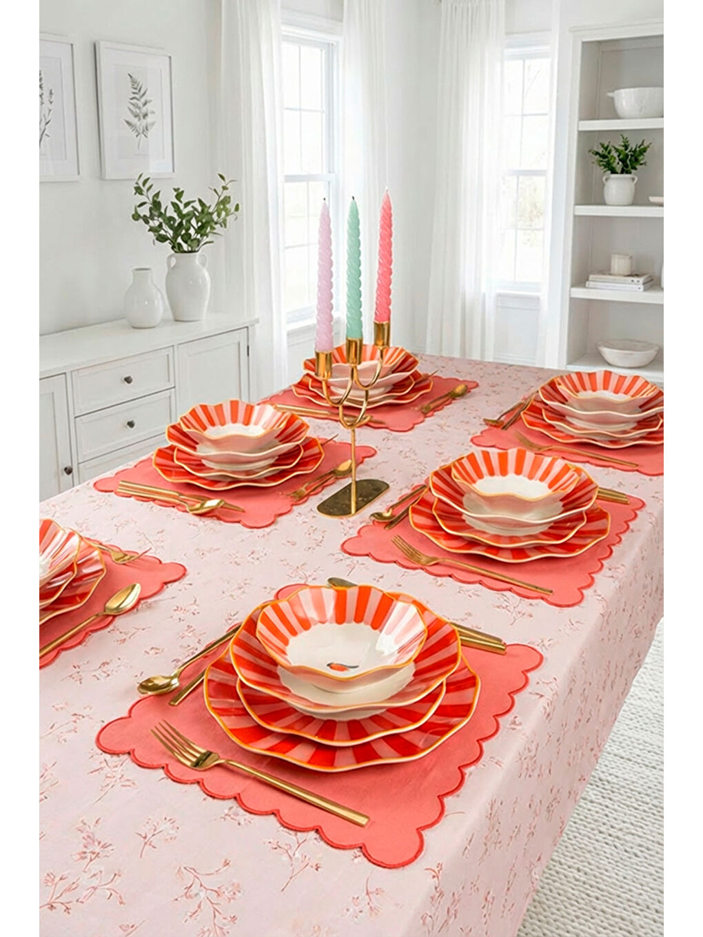 Beyaz Glamour 24 Parça Porselen Yemek Takımı-2