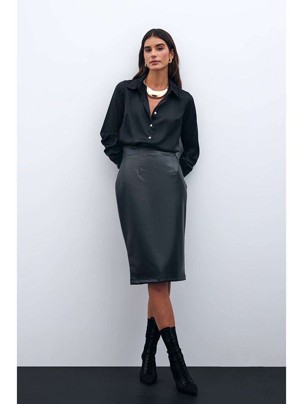 Deri Kalem Etek - Siyah-1