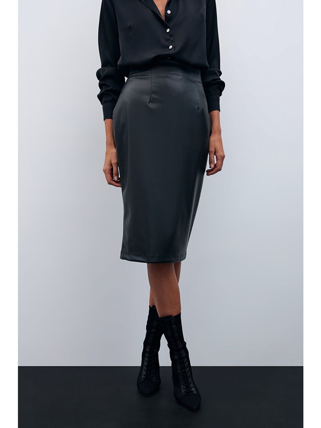 Deri Kalem Etek - Siyah-2