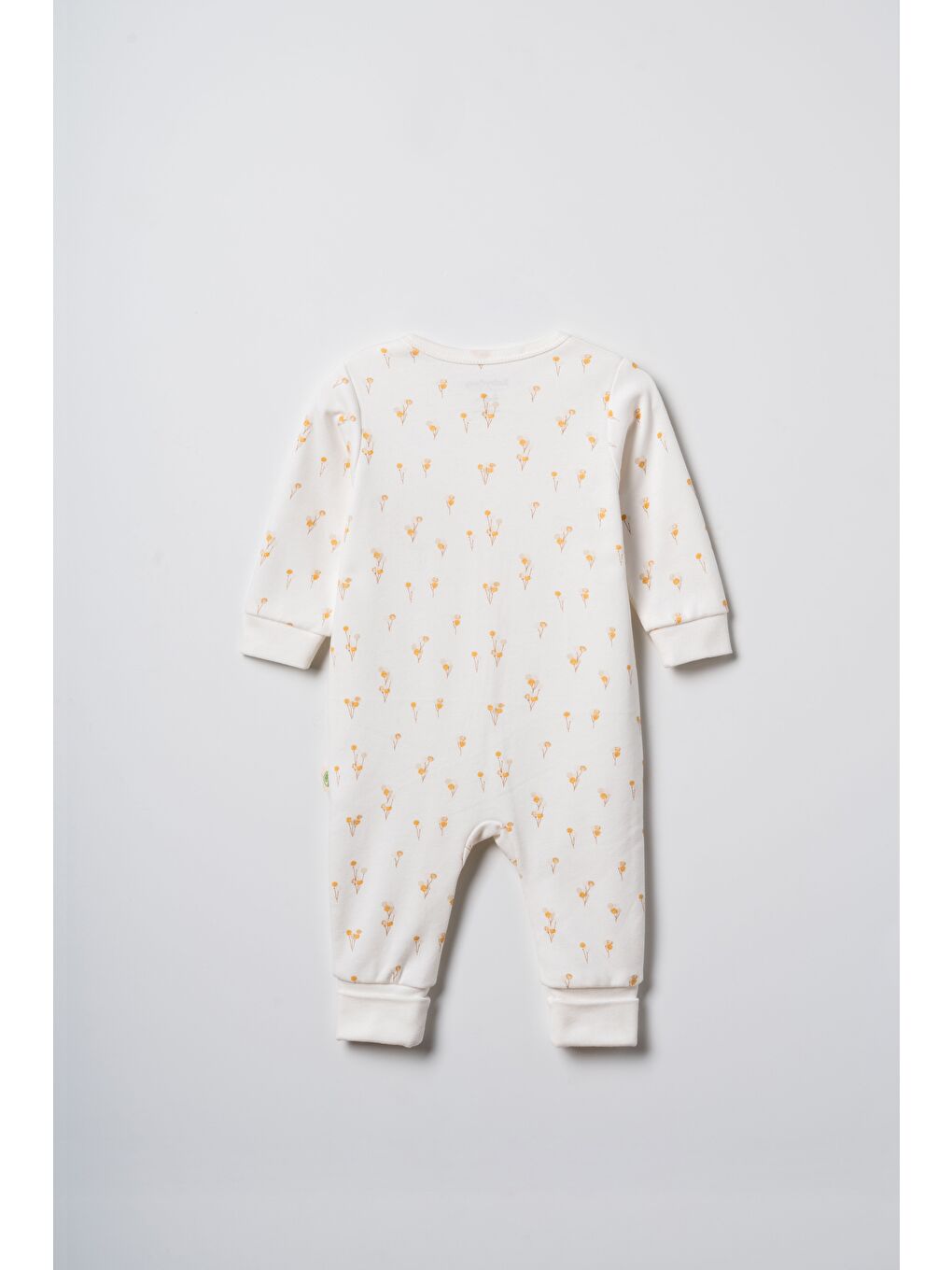 Karışık Unisex Bebek Pamuklu Ekru Uzun Kollu Tulum - Balon Desenli-4