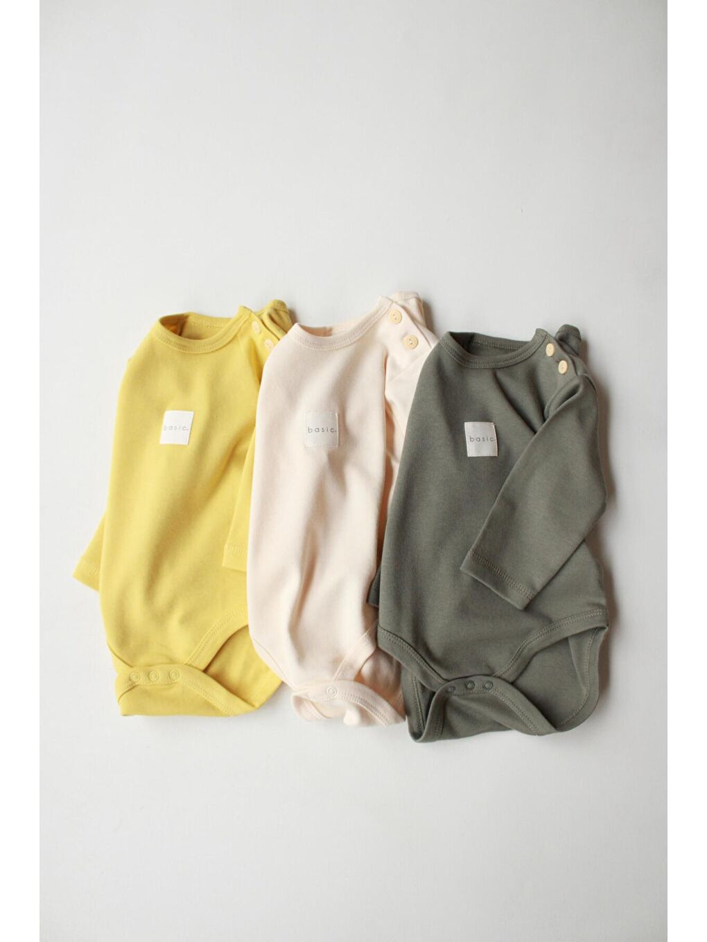 Karışık 3lü Basic Uzun Kollu Çıt Çıtlı Body Zıbın Model 8-6