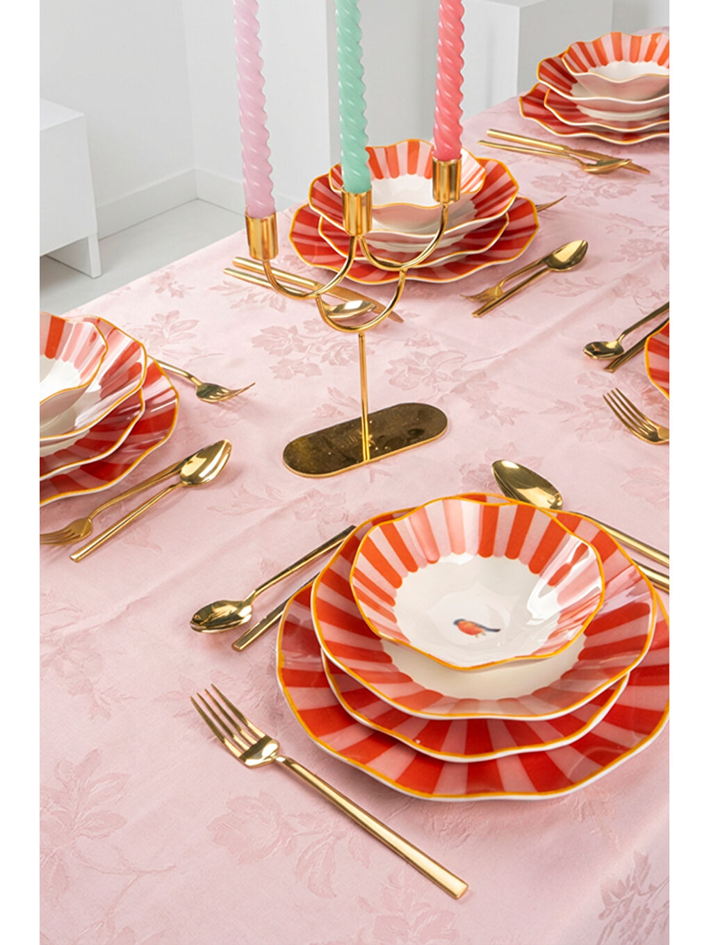 Beyaz Glamour 24 Parça Porselen Yemek Takımı-3