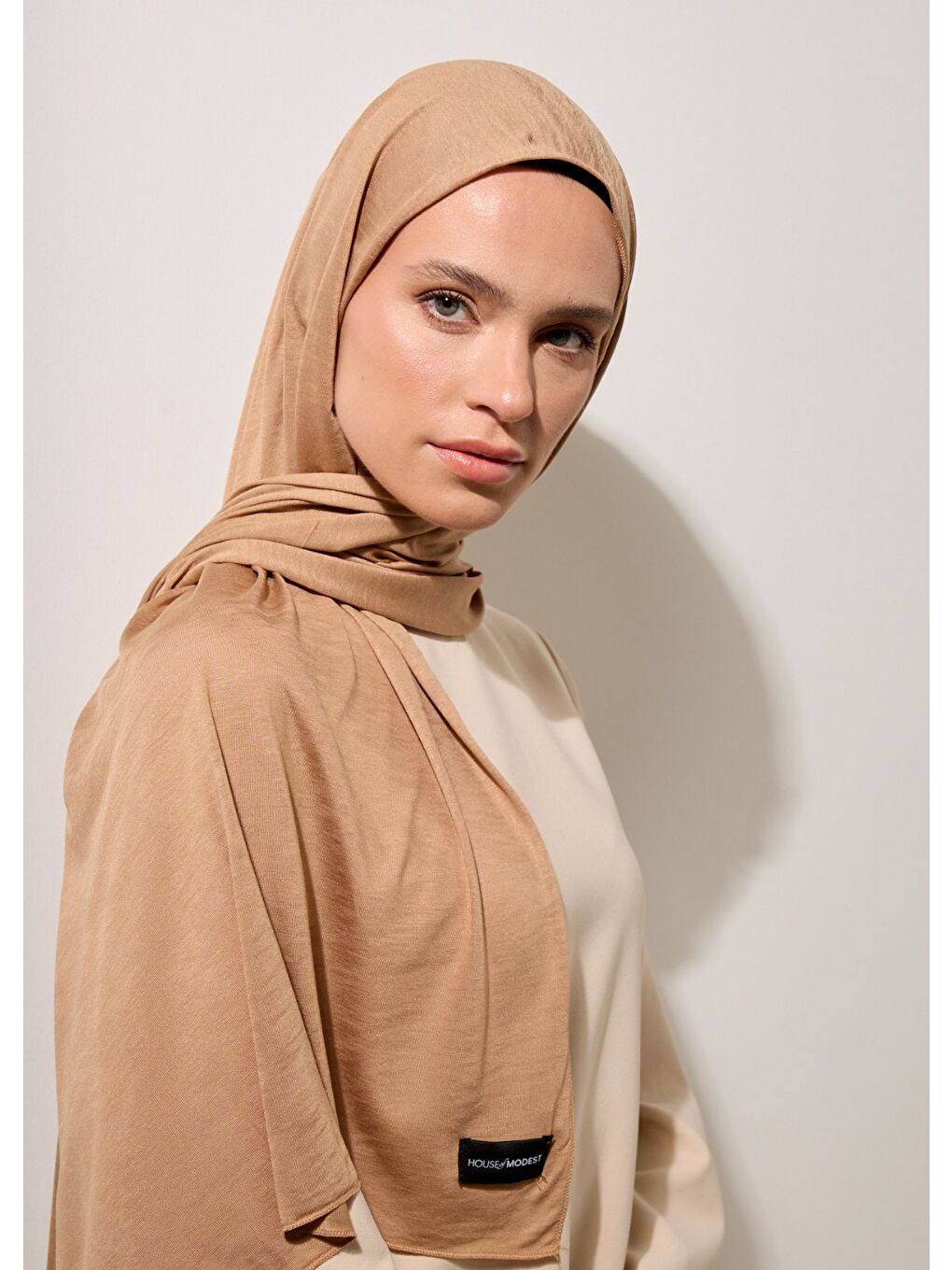 Kahverengi Tesettür Şal - Camel-1