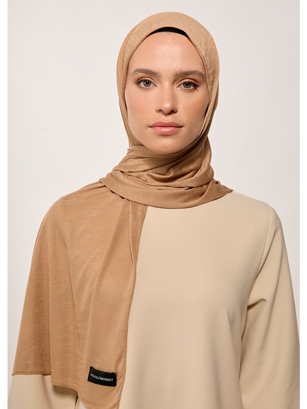 Kahverengi Tesettür Şal - Camel-3