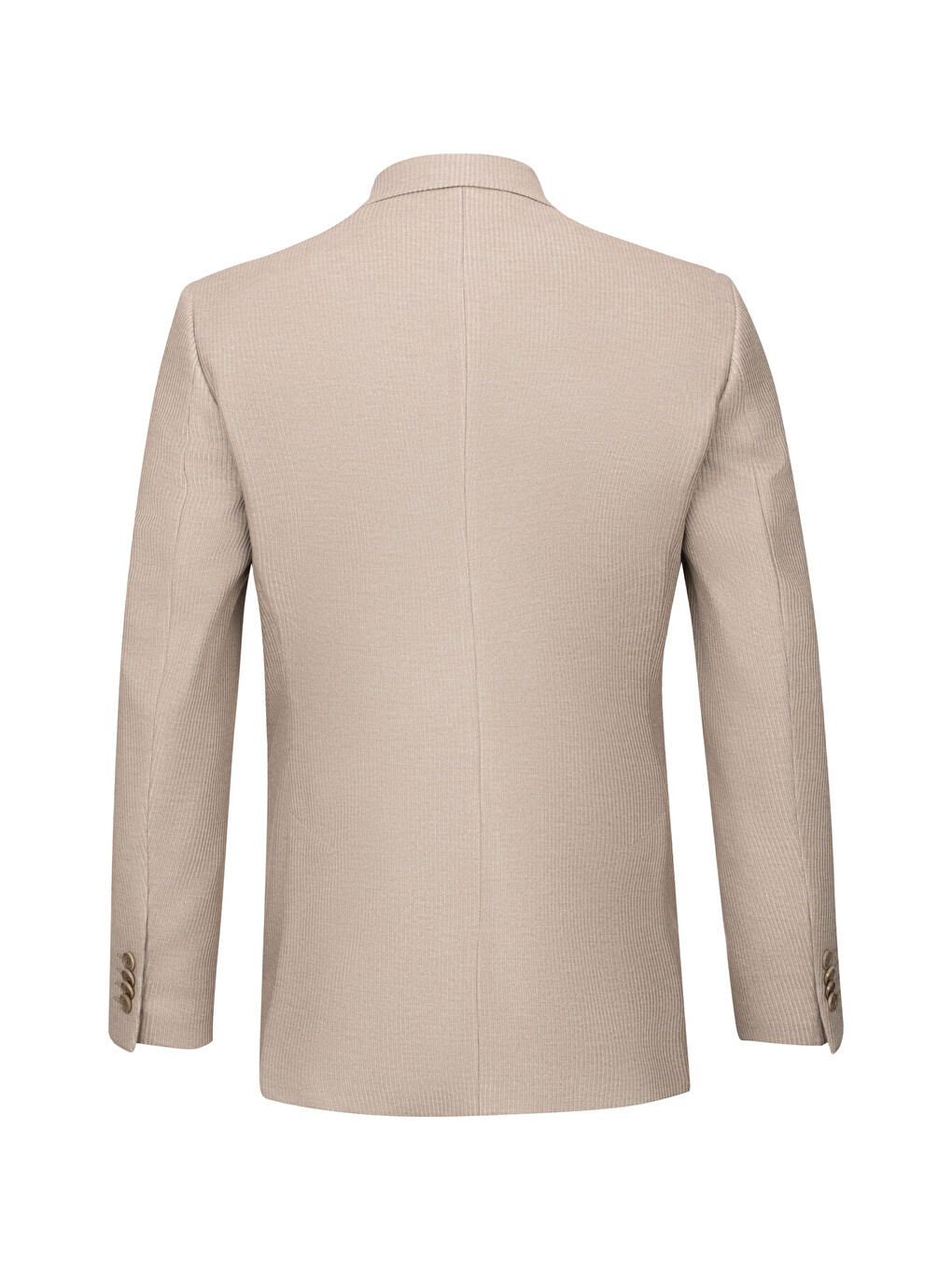 Bej Slim Fit Mono Yaka Klasik Ceket-1
