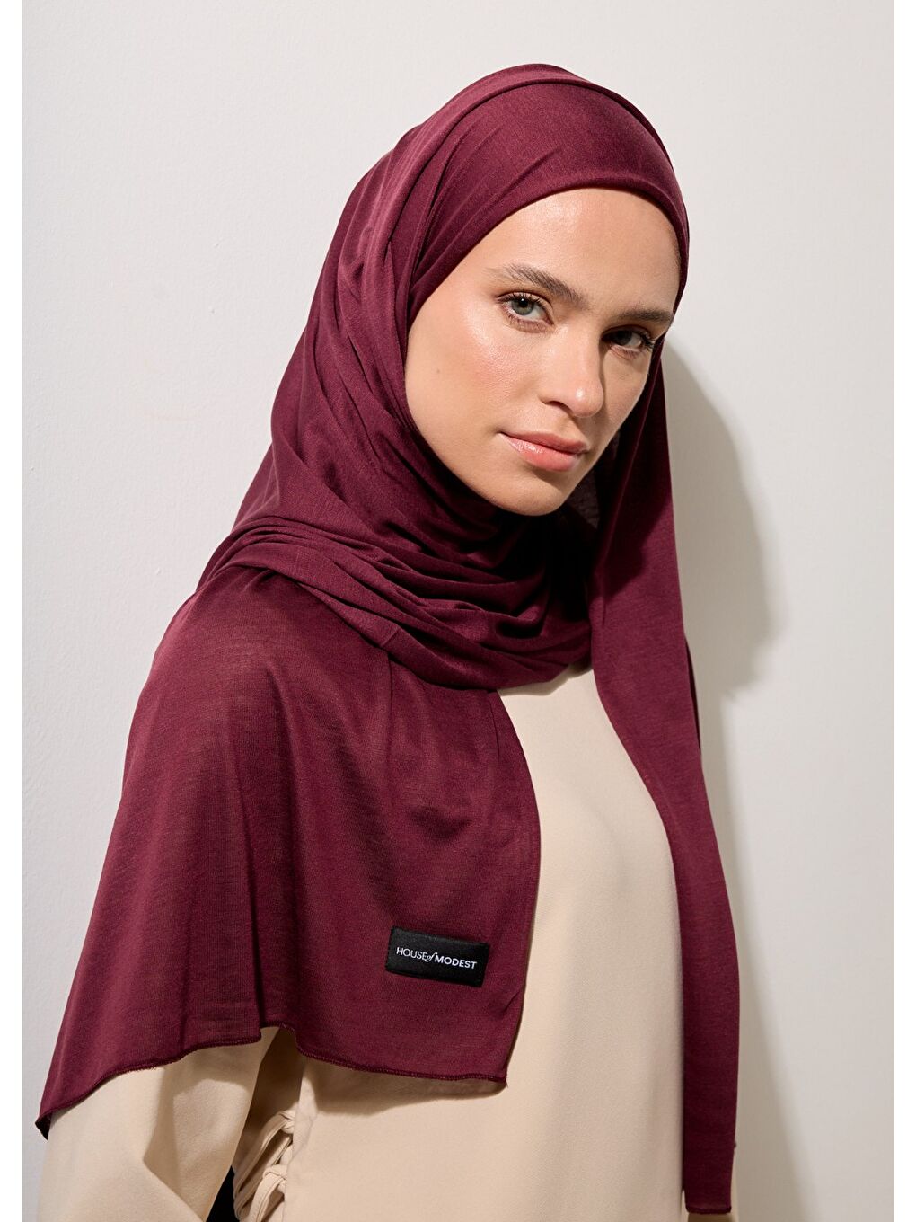 Tesettür Şal - Mürdüm-3
