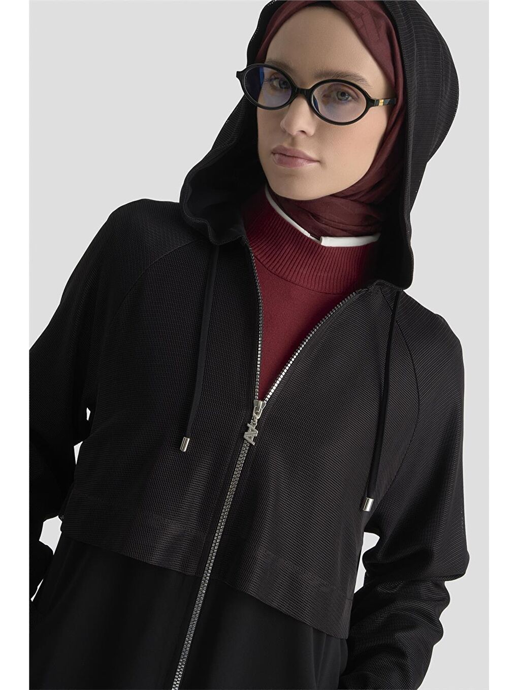 File Detaylı Kap Siyah-2