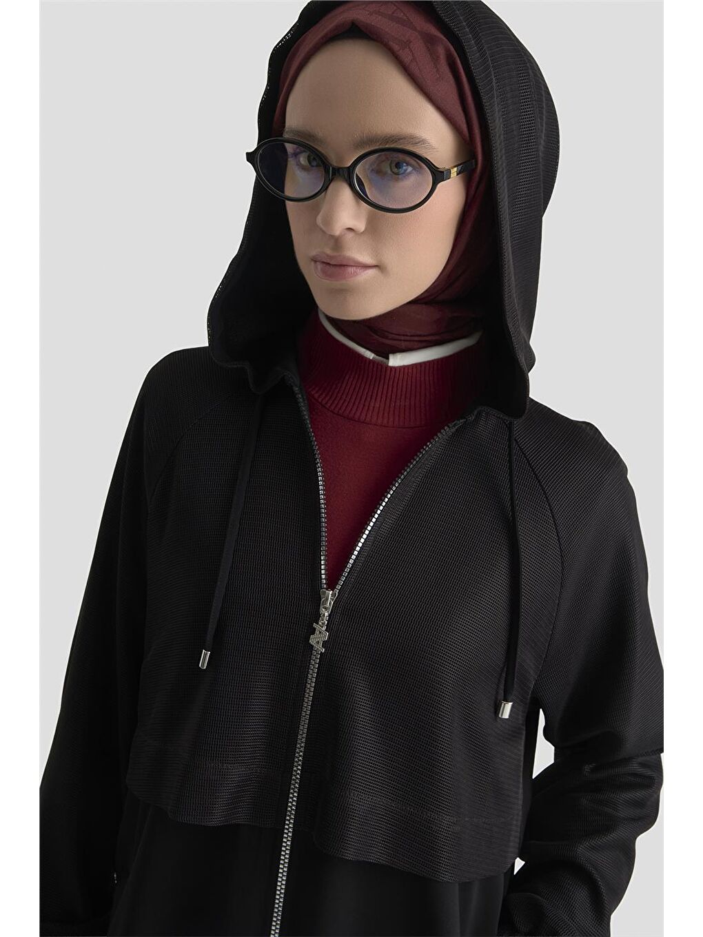 File Detaylı Kap Siyah-3