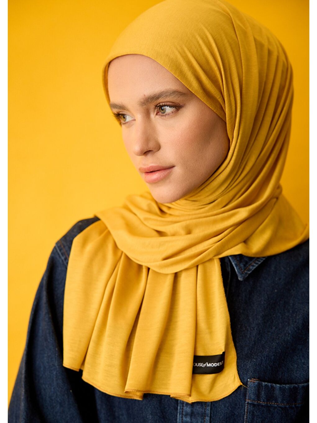 Sarı Tesettür Şal - Hardal